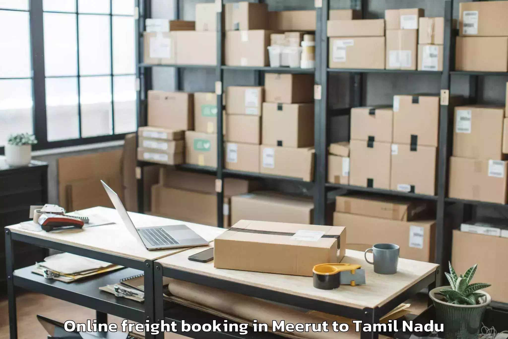 Hassle-Free Meerut to Neyveli Airport Nvy Online Freight Booking